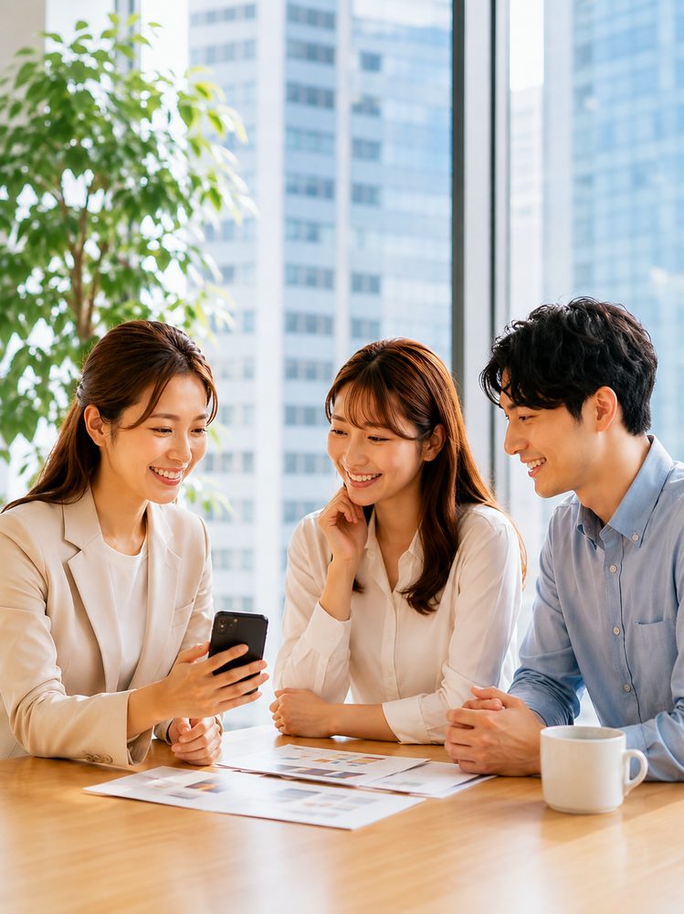 LINEで相談する様子
